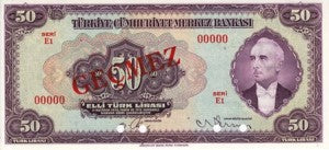 Turkey / P-142As / 50 Lira / L 1930 / SPECIMEN