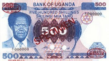 Uganda / P-4422s / 500 Shillings / ND (1983) / SPECIMEN üz