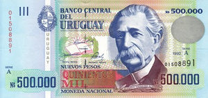 Uruguay P-73a 500'000 Nuevos Pesos 1992