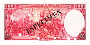 Uruguay / P-039bs / 100 Pesos / L 1939 / SPECIMEN