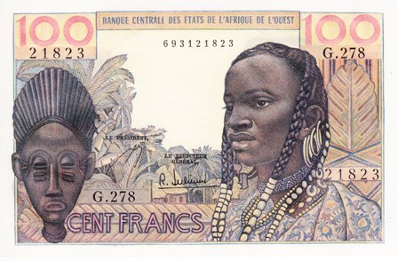 West African States / without Code Letter / P-002b / 100 Francs / 1959