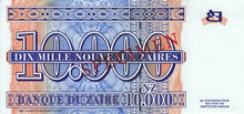 Zaire / P-70s / 10'000 Nouveaux Zaires / 30.01.1995 / SPECIMEN