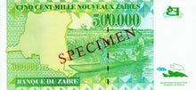 Zaire / P-78s / 500'000 Nouveaux Zaires / 25.10.1996 / SPECIMEN