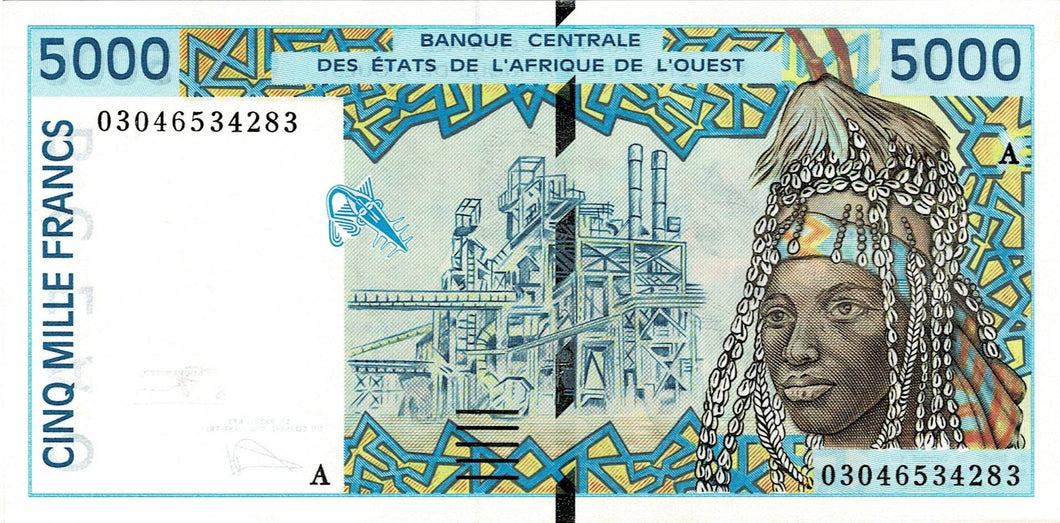 West African States P-113Am 5'000 Francs 2003