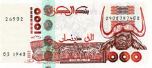 Algeria P-142b 1000 Dinars 06.10.1998