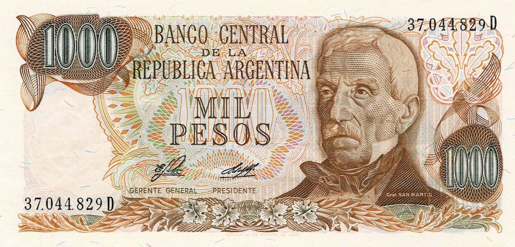 Argentina P-304b 1000 Pesos ND (1976-83)