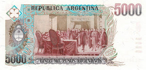 Argentina / P-318a / 5'000 Pesos Argentinos / ND (1984-85)
