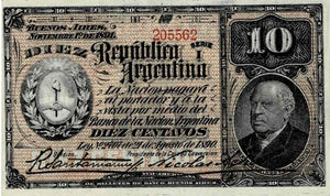 Argentins P-210 10 Centavos 01.11.1891