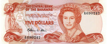 Bahamas P-45a 5 Dollars L 1974 (1984)