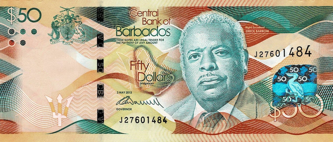 Barbados P-77 50 Dollars 02.05.2013