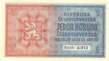 Bohemia and Moravia / P-01a / 1 Koruna / ND (1939) / handstamped