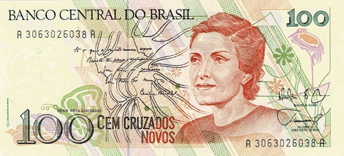 Brazil P-220a 100 Cruzados Novos ND (1989)