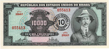 Brazil P-189c 10 Cruzeiros Novos on 10'000 Cruzeiros ND (1966-67)