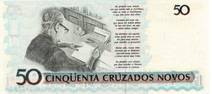 Brazil / P-223 / 50 Cruzeiros on 50 Cruzados Novos / ND (1990)