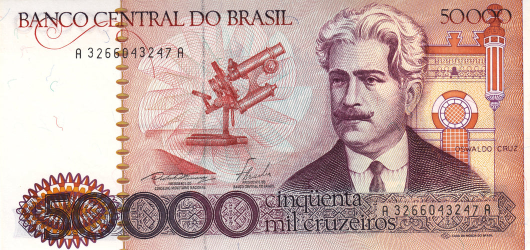 Brazil / P-204d / 50'000 Cruzeiros / ND (1986)