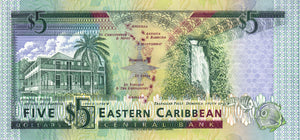 East Caribbean States / P-26a / 5 Dollars / ND (1993)