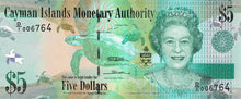 Cayman Islands P-39a 5 Dollars 2010