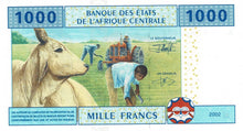 Central African States / Gabon / P-407A / 1'000 Francs / 2002