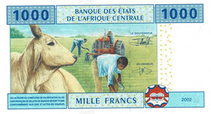 Central African States / Gabon / P-407A / 1'000 Francs / 2002