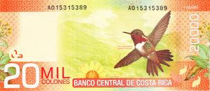 Costa Rica / P-278 / 20'000 Colones / 02.09.2009