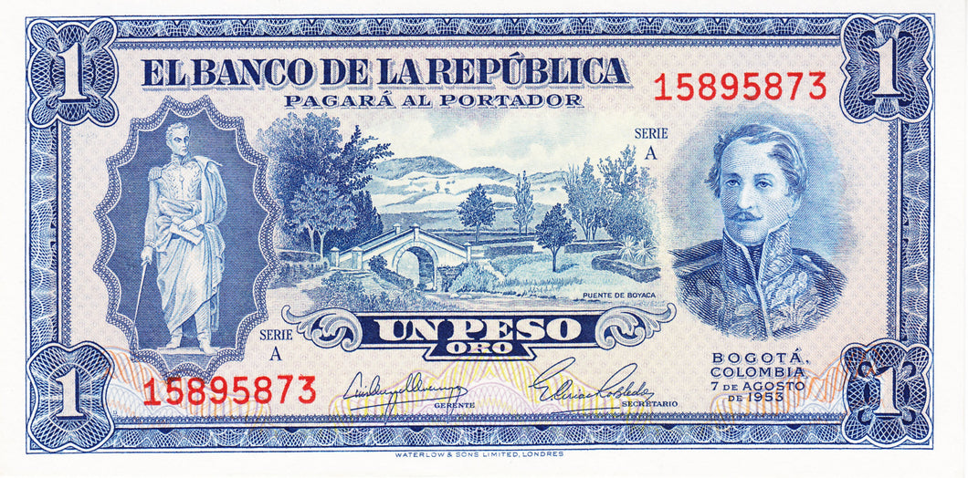 Colombia / P-398 / 1 Peso Oro / 1953