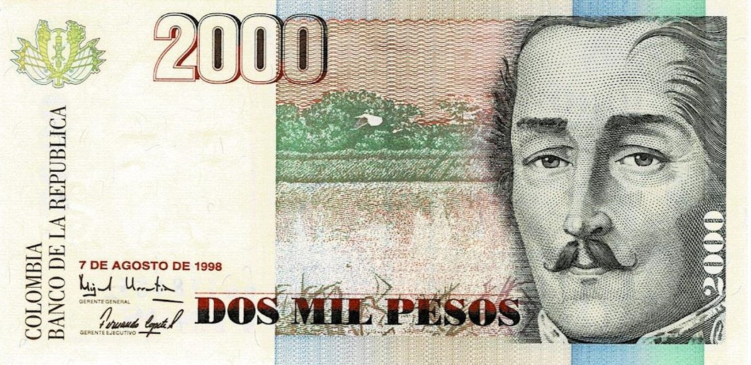 Colombia P-445d 2'000 Pesos 07.08.1998