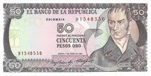 Colombia / P-425a / 50 Pesos Oro / 01.01.1985