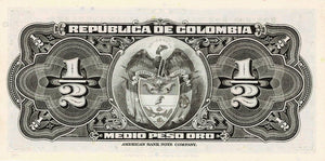 Colombia / P-345a / 1/2 Peso Oro / 16.01.1948