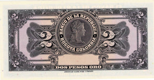 Colombia / P-390d / 2 Pesos Oro / 01.01.1955