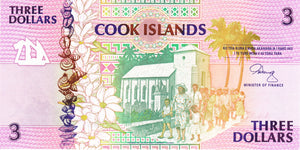 Cook Islands / P-07a / 3 Dollars / ND (1992)