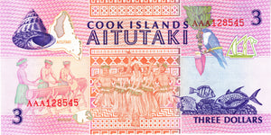 Cook Islands / P-07a / 3 Dollars / ND (1992)