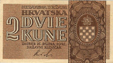 Croatia P-8b 2 Kuna 25.09.1942