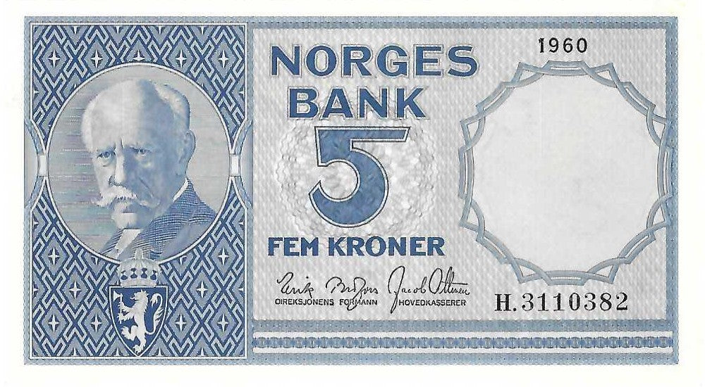 Norway / P-30g / 5 Kroner / 1960
