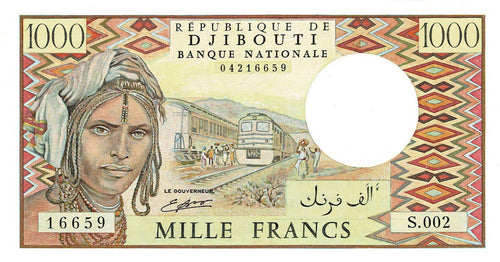 Djibouti P-37c 1000 Francs ND (1991)