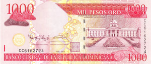 Dominican Republic P-180a 1000 Pesos Oro 2006
