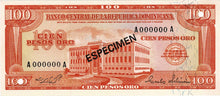 Dominican Rpublic P-113s1 100 Pesos Oro 1975