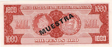 Dominican Republic / P-106s3 / 1000 Pesos Oro / ND (1964-74) / SPECIMEN