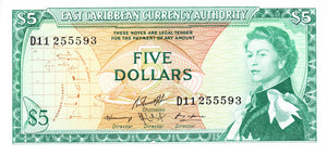 East Caribbean States / P-14h / 5 Dollars / ND (1965)