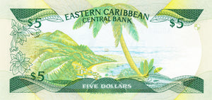 East Caribbean States / P-18a / 5 Dollars / ND (1985-88)