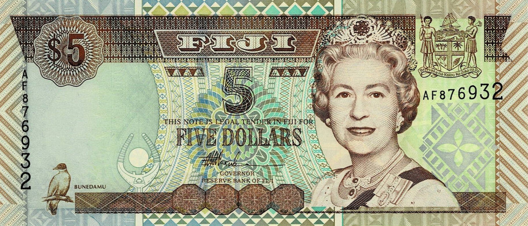 Fiji P-105b 5 Dollars ND (2002)