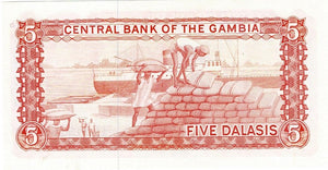 Gambia / P-09b / 5 Dalasis / ND (1987-90)