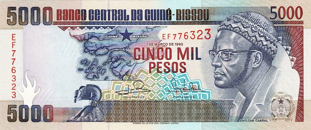 Guinea-Bissau P-14b 5'000 Pesos 01.03.1993