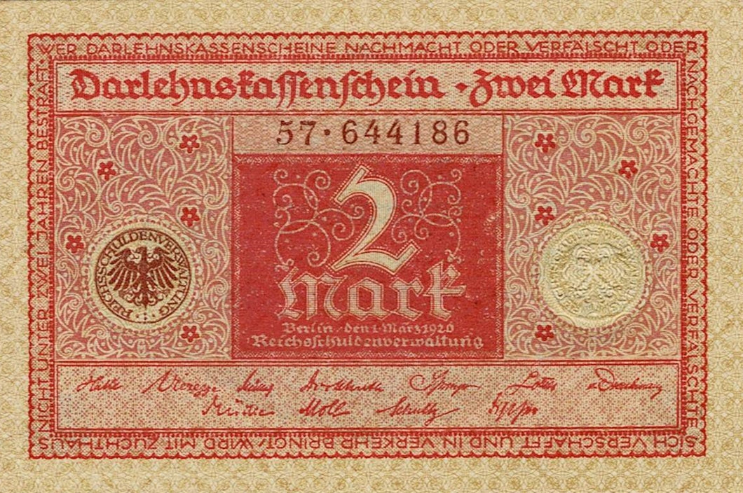 Germany P-59 2 Mark 01,03.1920