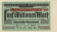 Germany P-S932 5 Mio Mark 20.08.1923