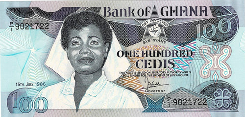 Ghana P-26a 100 Cedis 15.07.1986