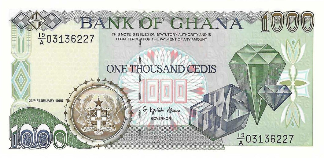 Ghana P-29b 1000 Cedis 23.12.1996