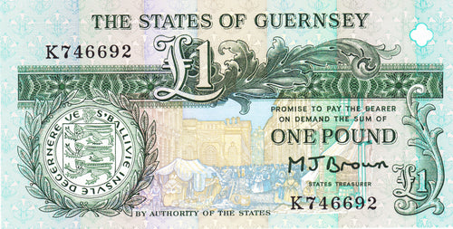 Guernsey P-48b 1 Pound ND (1980-89)