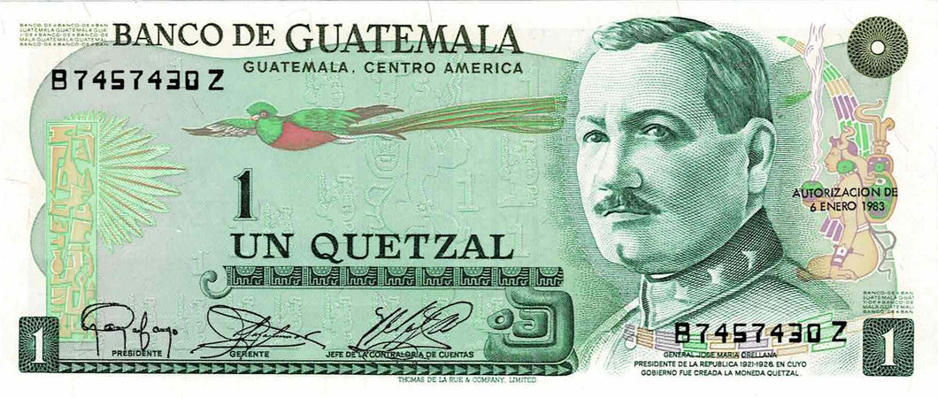 Gutemala P-59c 1 Quetzal 06.01.1983
