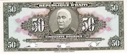Haiti / P-235s / 50 Gourdes / L 1979 / SPECIMEN