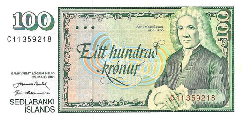 Iceland P-50 100 Kronur L 1961 (1981)